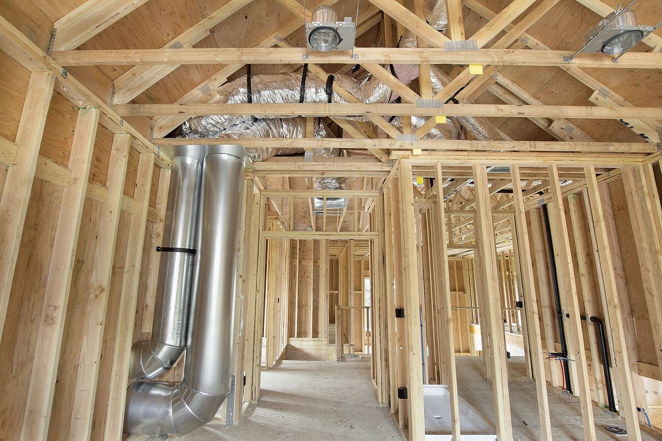 install ducted ac during construction