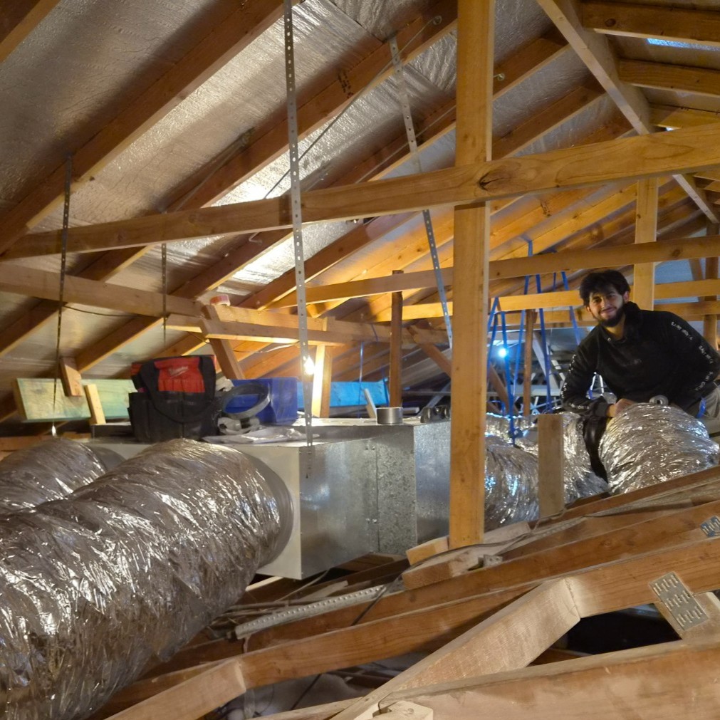 Daikin ducted indoor unit installed in the roof space of a Mount Druitt home.